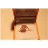 Image 1 : STAMPED 10K ROSE GOLD GEMSTONE DIAMOND RING, 0.12CT (CENTER WEIGHT), 0.68CT (SIDE WEIGHT),