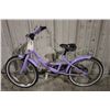 Image 2 : 2 BIKES: BLUE NO NAME FRONT SUSPENSION AND PURPLE NORCO CHILDREN'S BIKE