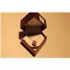 Image 2 : STAMPED 10K ROSE GOLD GEMSTONE DIAMOND PENDANT NECKLACE, 0.11CT CENTER WEIGHT, 0.54CT SIDE WEIGHT,