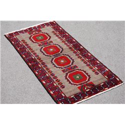 finely knotted delicate persian turkmen rug
