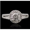 Image 2 : 14KT White Gold 1.75 ctw Diamond Ring