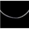Image 1 : 18KT White Gold 5.40 ctw Fancy Blue Diamond Necklace
