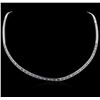 Image 2 : 18KT White Gold 5.40 ctw Fancy Blue Diamond Necklace