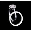 Image 3 : 1.23 ctw Diamond Wedding Ring Set - 14KT White Gold