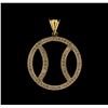 Image 1 : 1.00 ctw Diamond Basketball Pendant - 14KT Yellow Gold