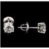 Image 2 : 1.00 ctw Diamond Stud Earrings - 14KT White Gold