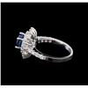 Image 3 : 14KT White Gold 1.14 ctw Tanzanite and Diamond Ring