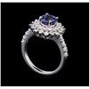 Image 4 : 14KT White Gold 1.14 ctw Tanzanite and Diamond Ring