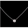 Image 1 : 0.25 ctw Diamond Necklace - 14KT White Gold