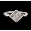 Image 2 : 14KT White Gold 0.60 ctw Diamond Ring