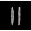 Image 2 : 14KT White Gold 1.25 ctw Diamond Earrings