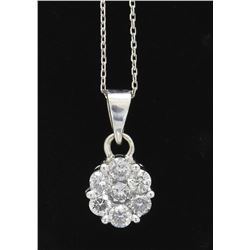 0.81 ctw Diamond Pendant - 14KT White Gold