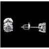 Image 2 : 1.20 ctw Diamond Stud Earrings - 14KT White Gold