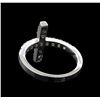 Image 3 : 14KT White Gold 0.80 ctw Diamond Ring