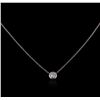 Image 2 : 0.22 ctw Diamond Necklace - 14KT White Gold