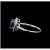 Image 3 : 2.46 ctw Sapphire and Diamond Ring - 18KT White Gold