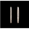 Image 1 : 11.03 ctw Diamond Hoop Earrings - 18KT Rose Gold