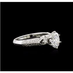 GIA Cert 1.51 ctw Diamond Ring - 18KT White Gold