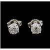 Image 1 : 1.17 ctw Diamond Stud Earrings - 14KT White Gold