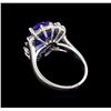 Image 3 : 5.52 ctw Tanzanite and Diamond Ring - 14KT White Gold