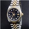 Image 1 : Rolex Two-Tone Black Diamond DateJust  Men's Watch