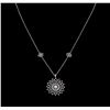 Image 1 : 0.78 ctw Diamond Necklace - 14KT White Gold