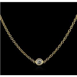 14KT Yellow Gold 0.25 ctw Diamond Solitaire Necklace