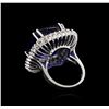 Image 3 : 14KT White Gold GIA Certified 43.23 ctw Tanzanite and Diamond Ring