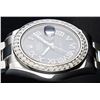 Image 7 : Rolex Stainless Steel Black Roman Diamond 3.50 ctw DateJust Men's Watch