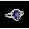 Image 1 : 2.24 ctw Tanzanite and Diamond Ring - 14KT White Gold