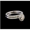 Image 1 : 1.17 ctw Diamond Wedding Ring Set - 14KT White Gold