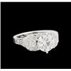 Image 1 : EGL USA Cert 2.49 ctw Diamond Ring - 18KT White Gold