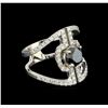 Image 1 : 2.28 ctw Black Diamond Ring - 14KT White Gold