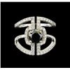 Image 2 : 2.28 ctw Black Diamond Ring - 14KT White Gold