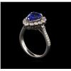 Image 2 : 3.06 ctw Sapphire and Diamond Ring - 14KT White Gold