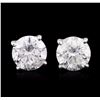 Image 1 : 14KT White Gold 0.81 ctw Diamond Stud Earrings