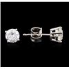 Image 2 : 14KT White Gold 0.81 ctw Diamond Stud Earrings