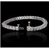 Image 3 : 14KT White Gold 9.31 ctw Diamond Tennis Bracelet