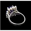 Image 3 : 4.65 ctw Tanzanite and Diamond Ring - 14KT White Gold