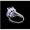 Image 3 : GIA Cert 9.49 ctw Tanzanite and Diamond Ring - 14KT White Gold