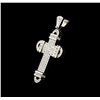 Image 2 : 16.24 ctw Diamond Cross Pendant - 10KT White Gold
