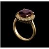 Image 4 : 5.40 ctw Ruby and Diamond Ring - 14KT Yellow Gold