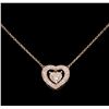 Image 1 : 14KT Rose Gold 0.55 ctw Diamond Necklace