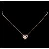 Image 2 : 14KT Rose Gold 0.55 ctw Diamond Necklace