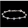 Image 1 : 14KT White Gold 5.50 ctw Topaz Bracelet
