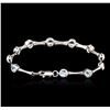 Image 2 : 14KT White Gold 5.50 ctw Topaz Bracelet