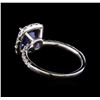 Image 3 : 1.81 ctw Tanzanite and Diamond Ring - 14KT White Gold