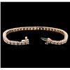 Image 3 : 14KT Rose Gold 4.65 ctw Diamond Tennis Bracelet