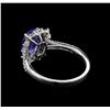 Image 3 : 2.33 ctw Tanzanite and Diamond Ring - 14KT White Gold