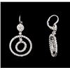 Image 2 : 1.60 ctw Diamond Earrings - 14KT White Gold